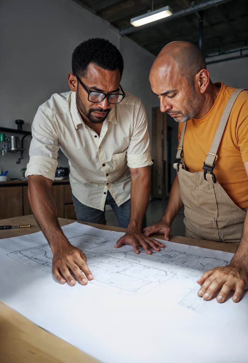 Professional handyman at work